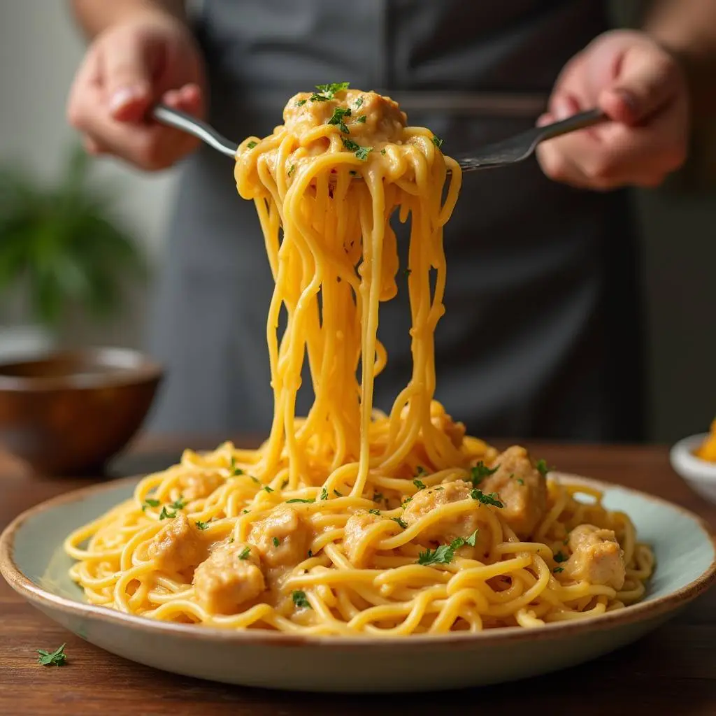 Velveeta chicken spaghetti