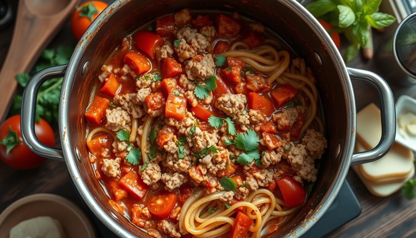 pasta sauce ground turkey