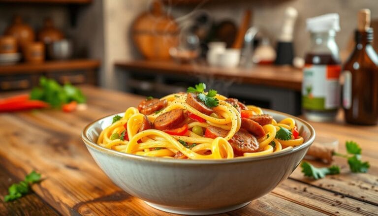 cajun pasta with sausage