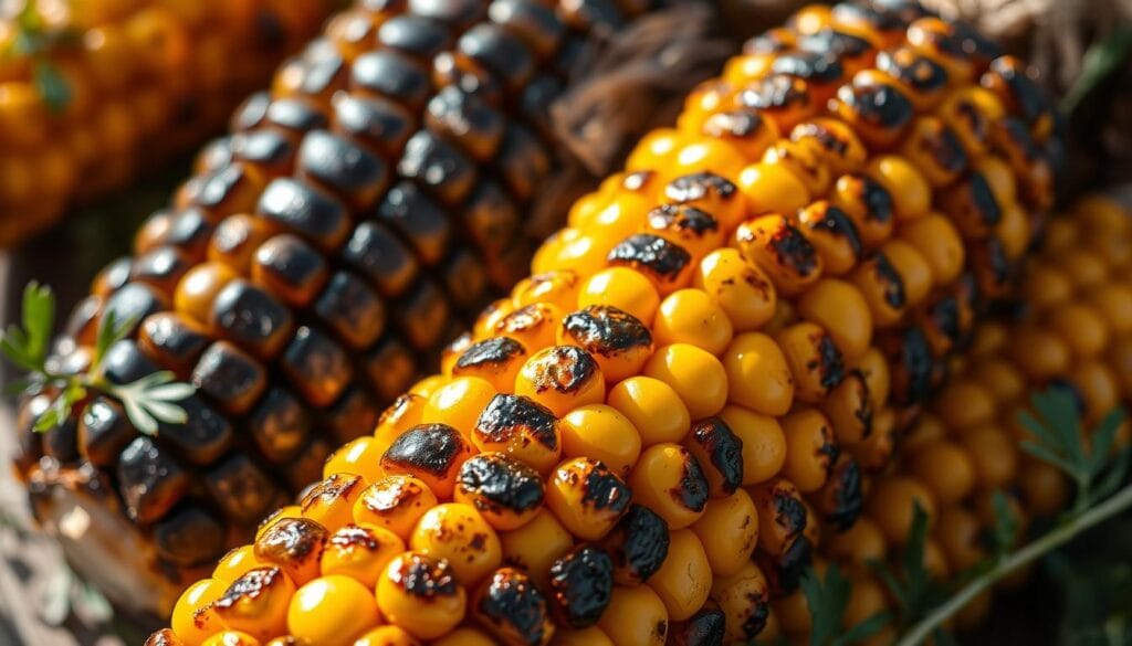 charred corn