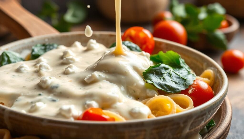 creamy cottage cheese sauce