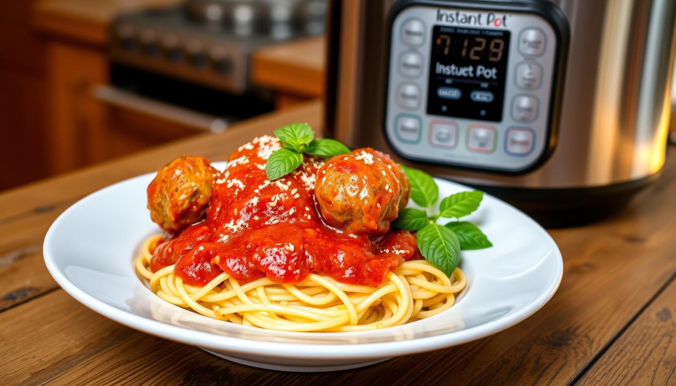 instant pot spaghetti and meatballs