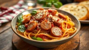 spicy italian sausage pasta